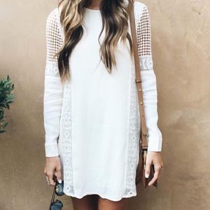 ASTR the Label Cream Lace Tunic Dress Size XS